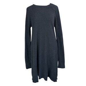 White + Warren 100% Cashmere Sweater Dress Black S